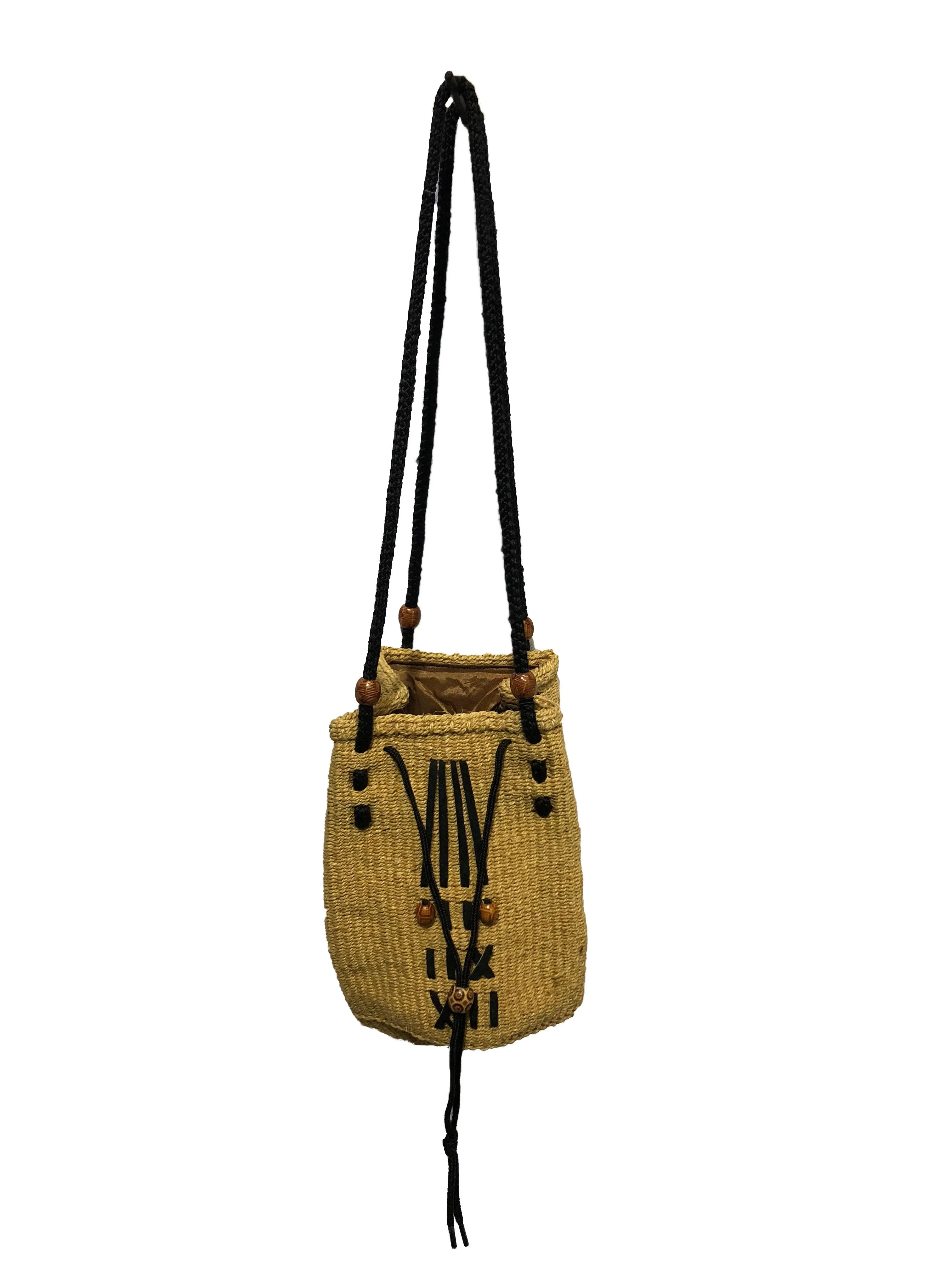 Sisal Tribal Ethnic Kiondo Tote Shoulder Bag Purse Cowrie Beads