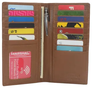 Slim Leather ID/Credit Card Holder Long Wallet For Women Men