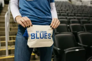 ST.LOUIS BLUES CANVAS COSMETIC BAG