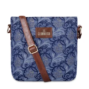 THE CLOWNFISH Linda Series Sling for Women Casual Ladies Single Shoulder Bag For Women Crossbody Bag for College Girls (Blue-Floral)