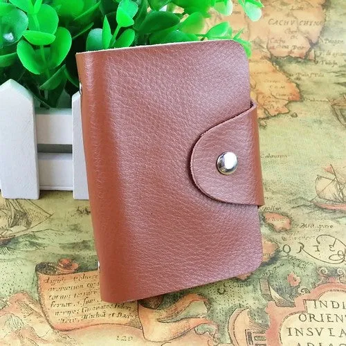 Tracking service 100% Genuine leather card holder , Wholesale card case wallet cc05