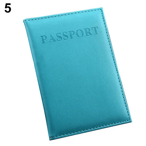 Travel Passport ID Card Cover Holder Case Faux Leather Protector Skin Organizer 922D