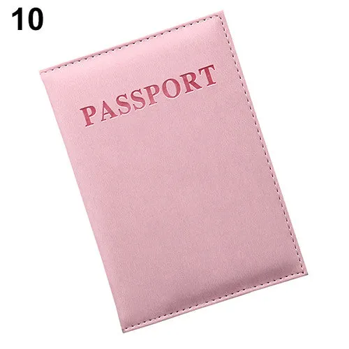 Travel Passport ID Card Cover Holder Case Faux Leather Protector Skin Organizer 922D