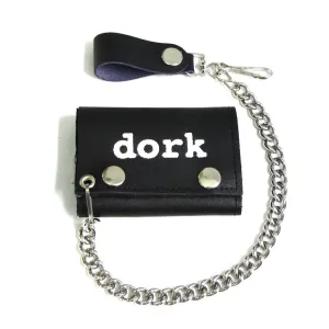 Tri-fold Chain Wallet - “dork”