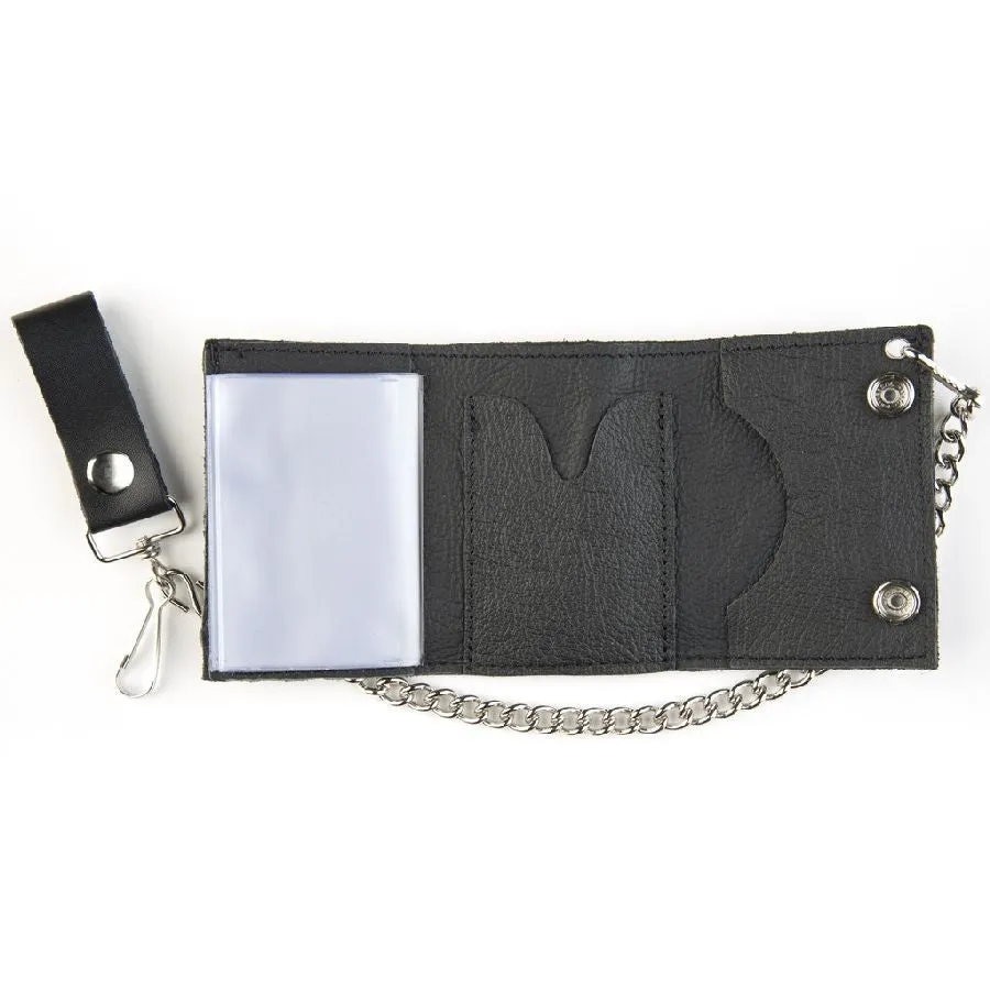 Tri-fold Chain Wallet - “dork”