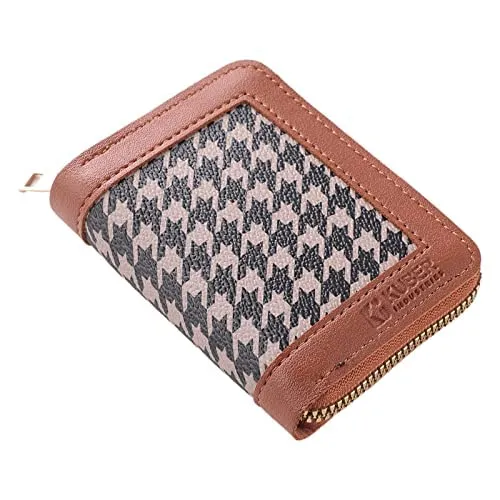 Urbane Home Card Holder Wallet For Men Women|Debit Credit Card Holder|Wallet For Id, Visiting Card, Buisness Card|Zipper Closure Wallet|Brown