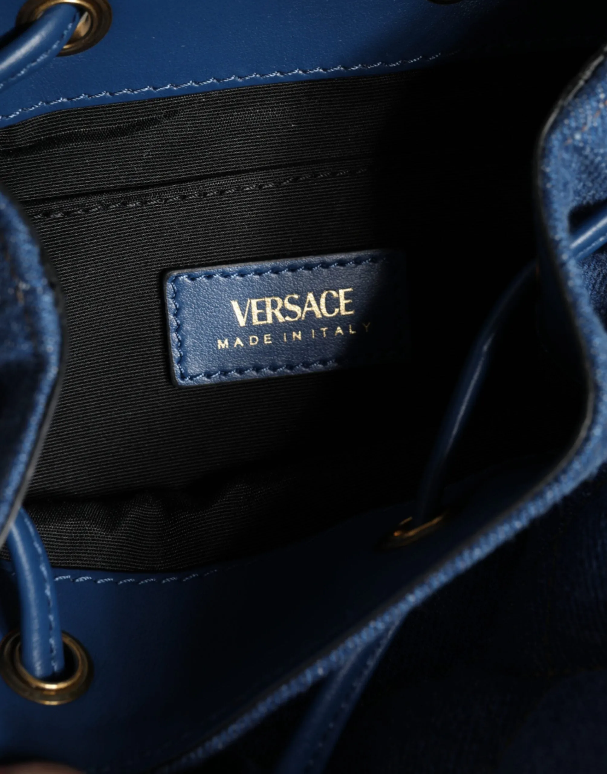 Versace Denim Sack Bag Signature Youth