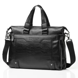 WEIXIER 15036-4 Multifunctional Men Business Handbag Computer Briefcase Single Shoulder Bag (Black)