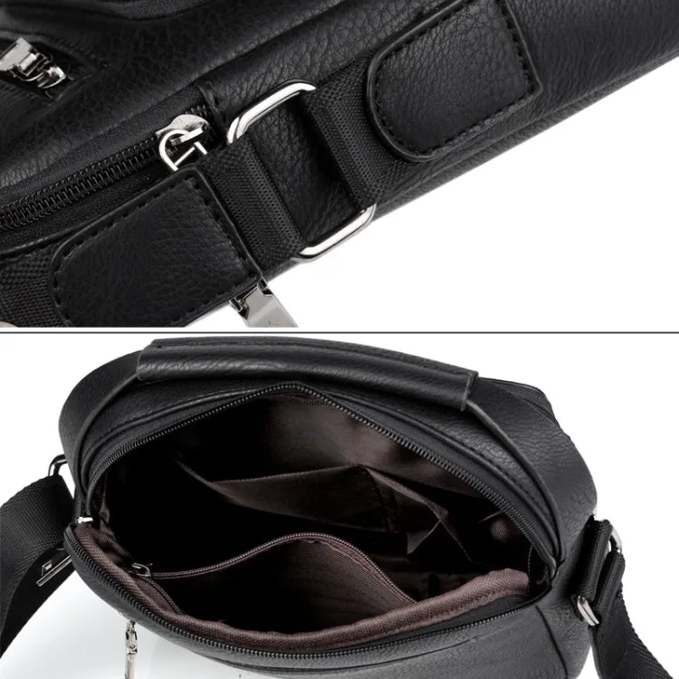 WEIXIER 18062 Multifunctional Men Business Handbag Crossbody Bag Single Shoulder Bag (Black)