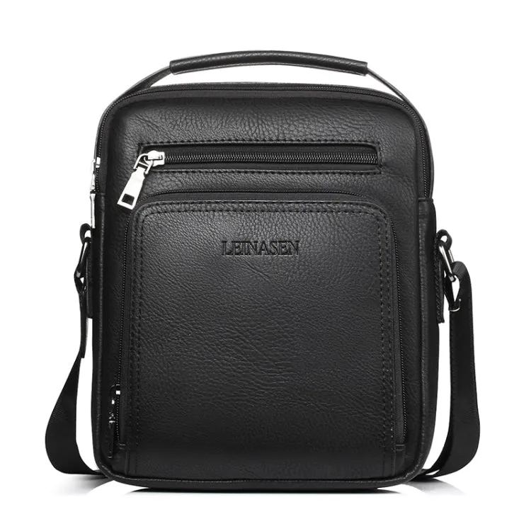 WEIXIER 18062 Multifunctional Men Business Handbag Crossbody Bag Single Shoulder Bag (Black)