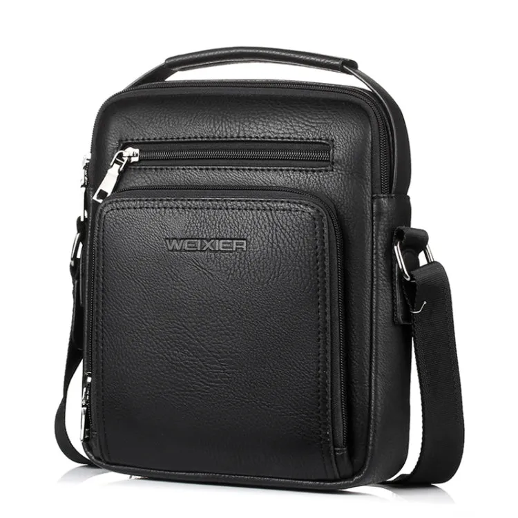 WEIXIER 18062 Multifunctional Men Business Handbag Crossbody Bag Single Shoulder Bag (Black)