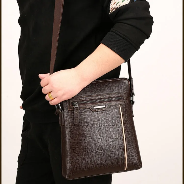 WEIXIER 18072 Men Business Leisure Style PU Leather Single Shoulder Bag (Black)