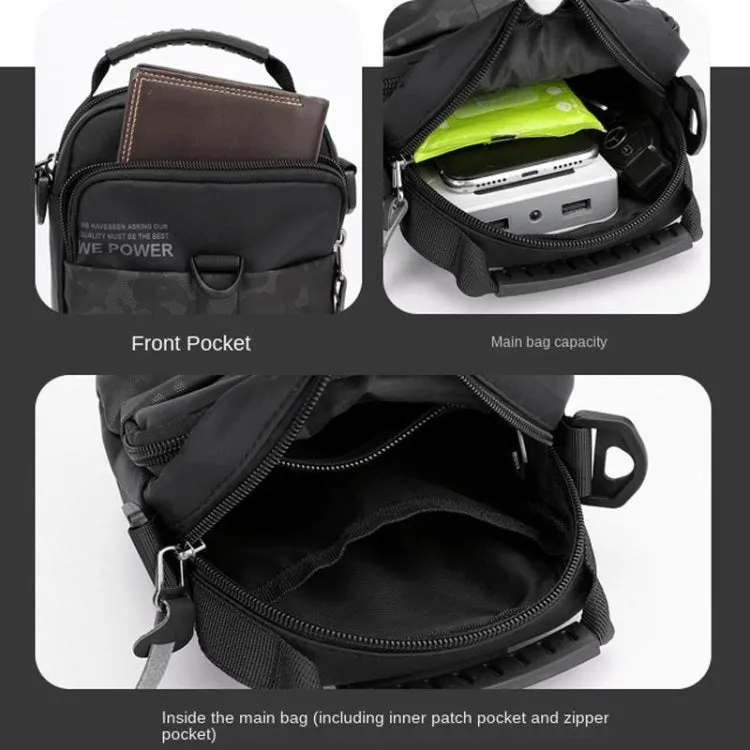 WEPOWER Men Light Sports Shoulder Small Bags(Black)