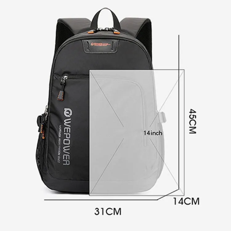 WEPOWER Shoulder Bag Men Large Capacity Business Travel Computer Backpack(Grey)