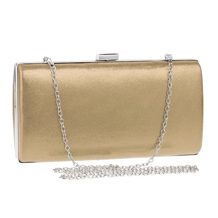 Women Fashion Banquet Party Square Handbag Single Shoulder Crossbody Bag (Gold)