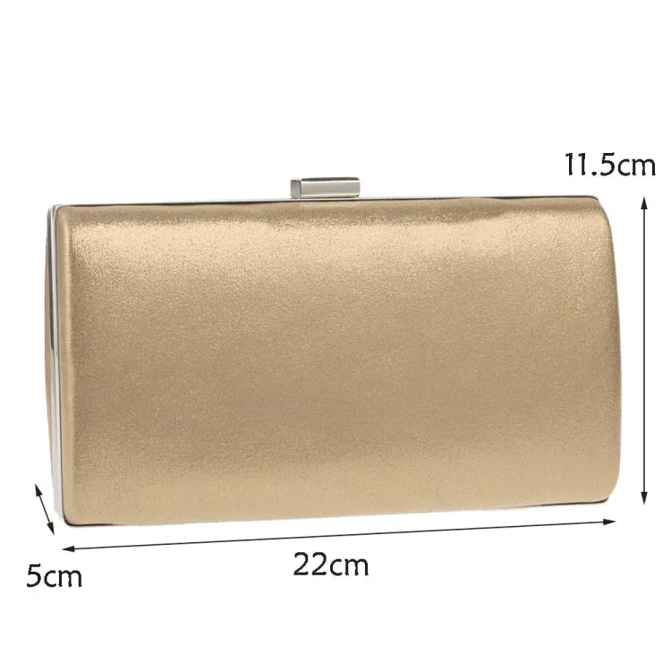 Women Fashion Banquet Party Square Handbag Single Shoulder Crossbody Bag (Gold)