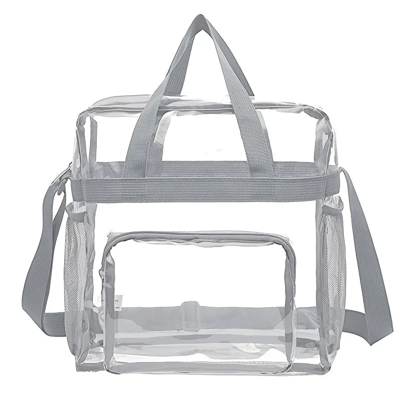 Work and Sports Clear Tote Bag for Ultimate Visibility