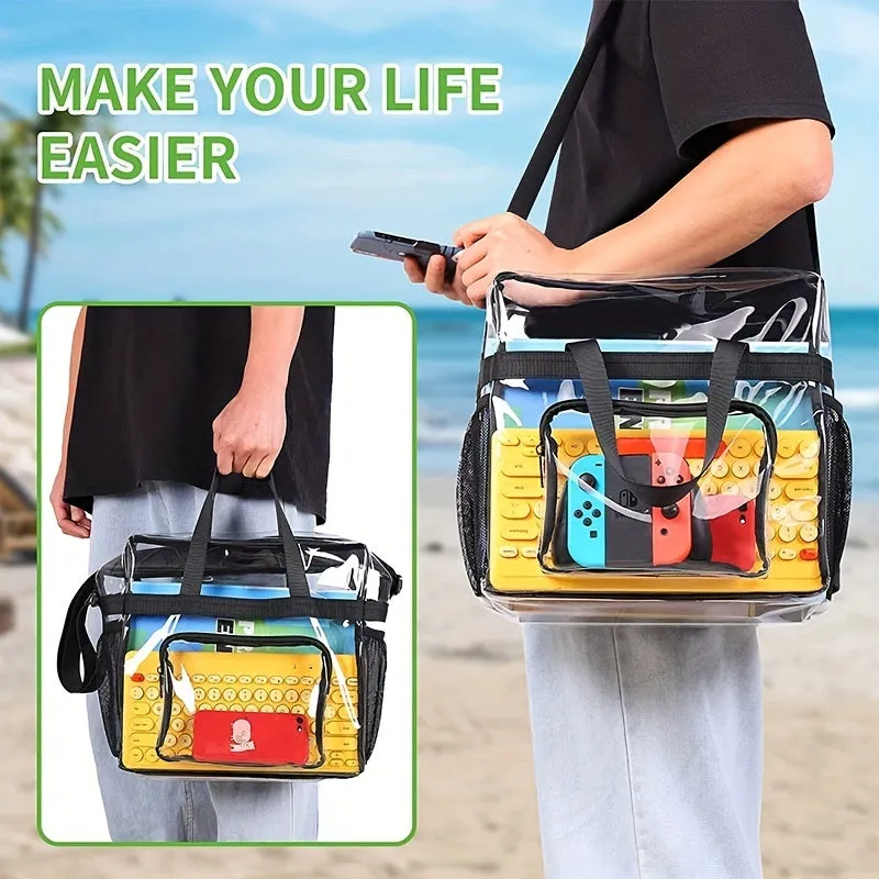 Work and Sports Clear Tote Bag for Ultimate Visibility