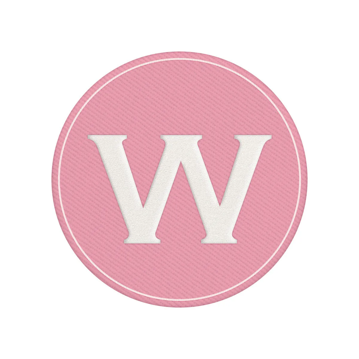 Woven Monogram Pink Patch