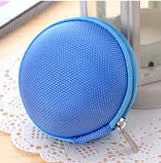 XZHJT Fashion Portable Mini Round Silicone Coin Purse Bag For Earphone SD Cards Cable Cord Wire Storage Key Wallet 8x5cm