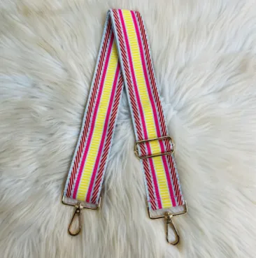 Yellow Chevron Guitar Strap