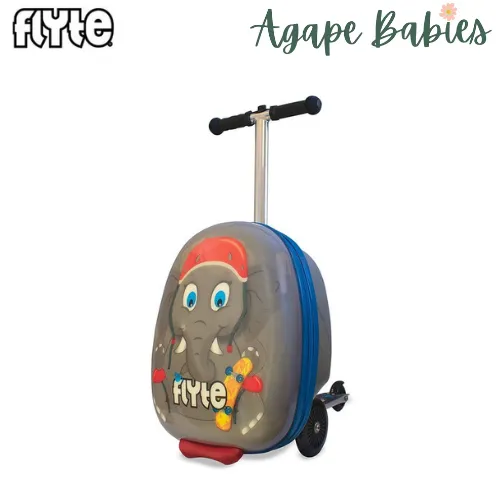 Zinc Flyte Scooter Suitcase Children's Luggage - Eddie The Elephant